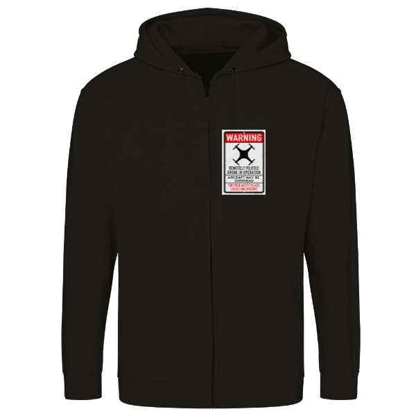 Mikina na zip unisex s potiskem mikina dron