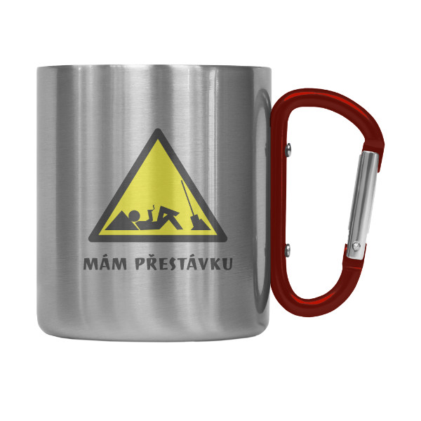 Hrnek nerez s karabinou s potiskem mám přestávku